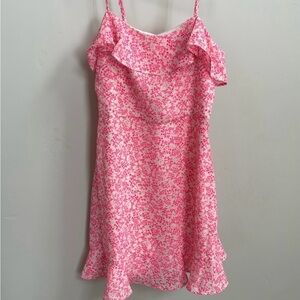 Women’s pink floral mini slip dress